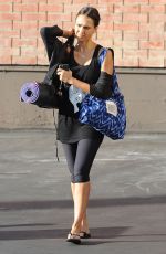 JESSICA ALBA Arrives at a Yoga Studio in Los Angeles