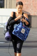 JESSICA ALBA Arrives at a Yoga Studio in Los Angeles