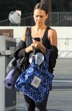 JESSICA ALBA Arrives at a Yoga Studio in Los Angeles