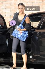 JESSICA ALBA Arrives at a Yoga Studio in Los Angeles