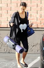 JESSICA ALBA Arrives at a Yoga Studio in Los Angeles