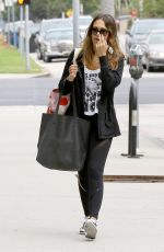 JESSICA ALBA Heads to a Gym in Los Angeles 