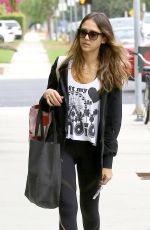 JESSICA ALBA Heads to a Gym in Los Angeles 
