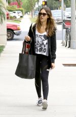 JESSICA ALBA Heads to a Gym in Los Angeles 