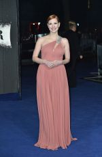 JESSICA CHASTAIN at Interstella Premiere at Odeon Leicester Square in London