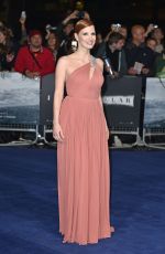 JESSICA CHASTAIN at Interstella Premiere at Odeon Leicester Square in London