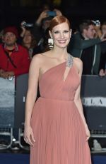 JESSICA CHASTAIN at Interstella Premiere at Odeon Leicester Square in London