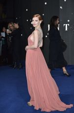 JESSICA CHASTAIN at Interstella Premiere at Odeon Leicester Square in London