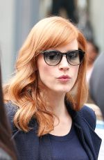JESSICA CHASTAIN Leaves MTV Studios in New York