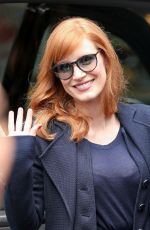JESSICA CHASTAIN Leaves MTV Studios in New York