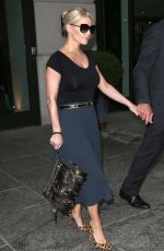 JESSICA SIMPSON Leaves Her Hotel in New York