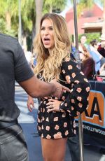 JESSIE JAMES on the Set of Extra in Los Angeles