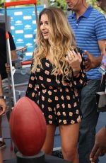 JESSIE JAMES on the Set of Extra in Los Angeles