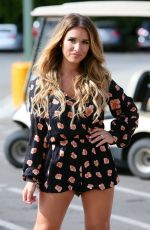 JESSIE JAMES on the Set of Extra in Los Angeles