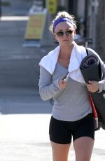 KALEY CUOCO in Tight Shorts Leaves a Gym in Los Angeles