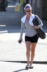 KALEY CUOCO in Tight Shorts Leaves a Gym in Los Angeles