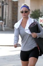 KALEY CUOCO in Tight Shorts Leaves a Gym in Los Angeles