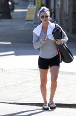 KALEY CUOCO in Tight Shorts Leaves a Gym in Los Angeles