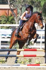 KALEY CUOCO Riding Her Horse in Los Angeles 2410