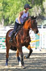 KALEY CUOCO Riding Her Horse in Los Angeles 2410