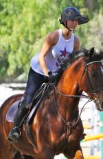 KALEY CUOCO Riding Her Horse in Los Angeles 2410