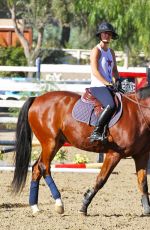 KALEY CUOCO Riding Her Horse in Los Angeles 2410