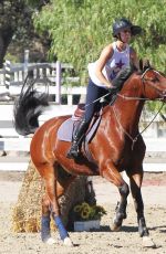 KALEY CUOCO Riding Her Horse in Los Angeles 2410