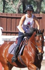 KALEY CUOCO Riding Her Horse in Los Angeles 2410