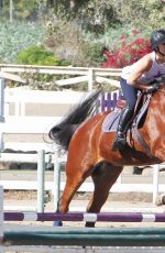 KALEY CUOCO Riding Her Horse in Los Angeles 2410