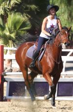 KALEY CUOCO Riding Her Horse in Los Angeles 2410