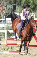 KALEY CUOCO Riding Her Horse in Los Angeles 2410