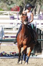 KALEY CUOCO Riding Her Horse in Los Angeles 2410