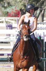 KALEY CUOCO Riding Her Horse in Los Angeles 2410