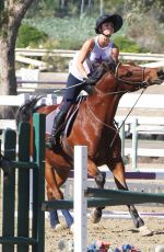 KALEY CUOCO Riding Her Horse in Los Angeles 2410