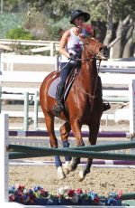 KALEY CUOCO Riding Her Horse in Los Angeles 2410