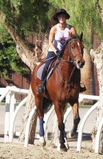 KALEY CUOCO Riding Her Horse in Los Angeles 2410