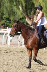 KALEY CUOCO Riding Her Horse in Los Angeles 2410