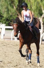 KALEY CUOCO Riding Her Horse in Los Angeles 2410