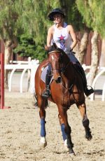 KALEY CUOCO Riding Her Horse in Los Angeles 2410