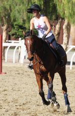 KALEY CUOCO Riding Her Horse in Los Angeles 2410
