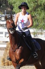 KALEY CUOCO Riding Her Horse in Los Angeles 2410
