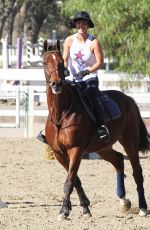 KALEY CUOCO Riding Her Horse in Los Angeles 2410