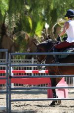 KALEY CUOCO Riding Her Horse in Moorpark