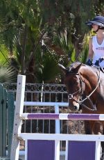 KALEY CUOCO Riding Her Horse in Moorpark