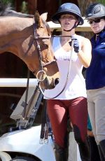 KALEY CUOCO Riding Her Horse in Moorpark