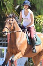 KALEY CUOCO Riding Her Horse in Moorpark