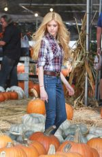 KATHERINE MCNAMARA at Mr. Bones Pumpkin Patch