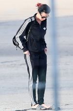 KATY PERRY Arrives at Le Bourget Airport in Paris