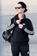KATY PERRY Arrives at Le Bourget Airport in Paris