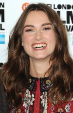 KEIRA KNIGHTLEY at The Imitation Game Photocall in London